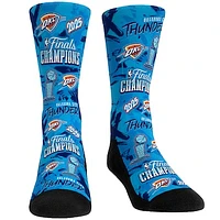 Unisex Rock Em Socks  Oklahoma City Thunder 2025 NBA Finals Champions All Over Print Crew Socks