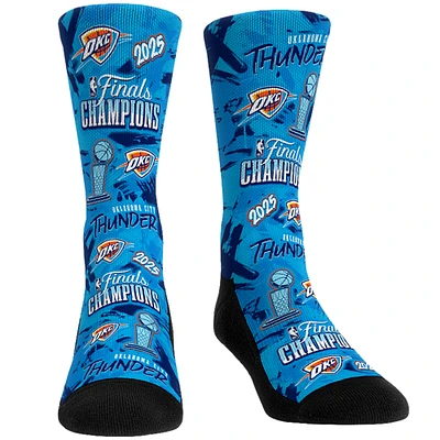 Unisex Rock Em Socks  Oklahoma City Thunder 2025 NBA Finals Champions All Over Print Crew Socks
