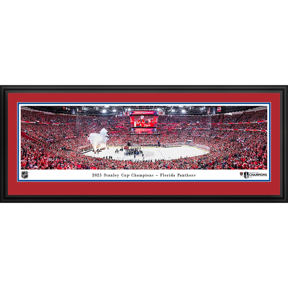 Florida Panthers 2025 Stanley Cup Champions Deluxe Framed Panorama Photograph