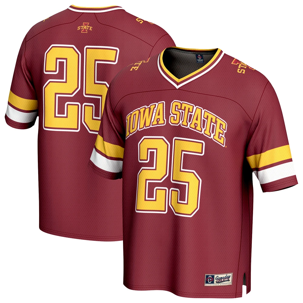 Unisex GameDay Greats Cardinal Iowa State Cyclones Lightweight Collegiate Football Fashion Jersey