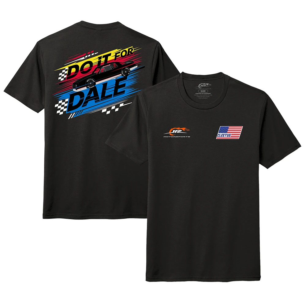 Men's JR Motorsports Official Team Apparel Black Cleetus McFarland Do It For Dale Lifestyle Tri-Blend T-Shirt
