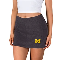 Women's Concepts Sport Charcoal Michigan Wolverines Centerline Knit Skort