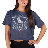 Women's Concepts Sport Navy Ole Miss Rebels Quest Knit Crop Top