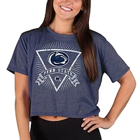 Women's Concepts Sport Navy Penn State Nittany Lions Quest Knit Crop Top