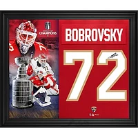 Sergei Bobrovsky Florida Panthers Autographed 2025 Stanley Cup Champions Framed 20" x 24" Jersey Number Collage