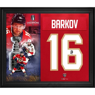 Aleksander Barkov Florida Panthers Autographed 2025 Stanley Cup Champions Framed 20" x 24" Jersey Number Collage