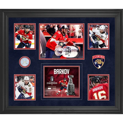 Aleksander Barkov Florida Panthers Autographed 2025 Stanley Cup Champions Framed 20" x 24" Collage with a Piece of Game-Used Net from the 2025 Stanley Cup Final - Limited Edition of 100
