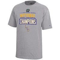 Youth Champion Gray LSU Tigers 2025 NCAA Baseball Men's College World Series Champions Locker Room T-Shirt