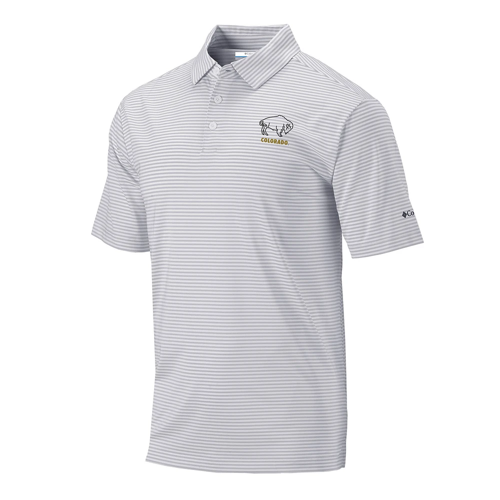 Men's Columbia Gray Colorado Buffaloes Vault Logo Club Invite Polo