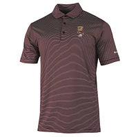 Men's Columbia Maroon Mississippi State Bulldogs Vault Logo Double Hit Polo
