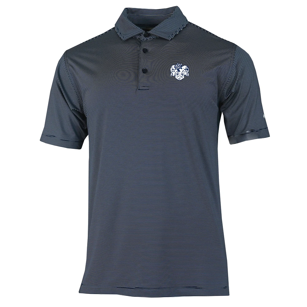 Men's Columbia Navy North Carolina Tar Heels Vault Logo Double Hit Polo