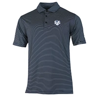 Men's Columbia Navy North Carolina Tar Heels Vault Logo Double Hit Polo