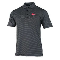 Men's Columbia Black Nebraska Huskers Vault Logo Double Hit Polo