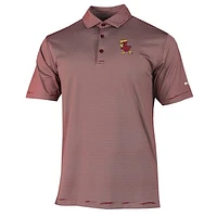 Men's Columbia Cardinal Iowa State Cyclones Vault Logo Double Hit Polo