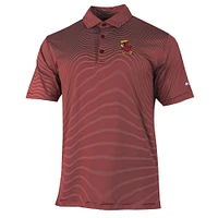 Men's Columbia Cardinal Iowa State Cyclones Vault Logo Double Hit Polo