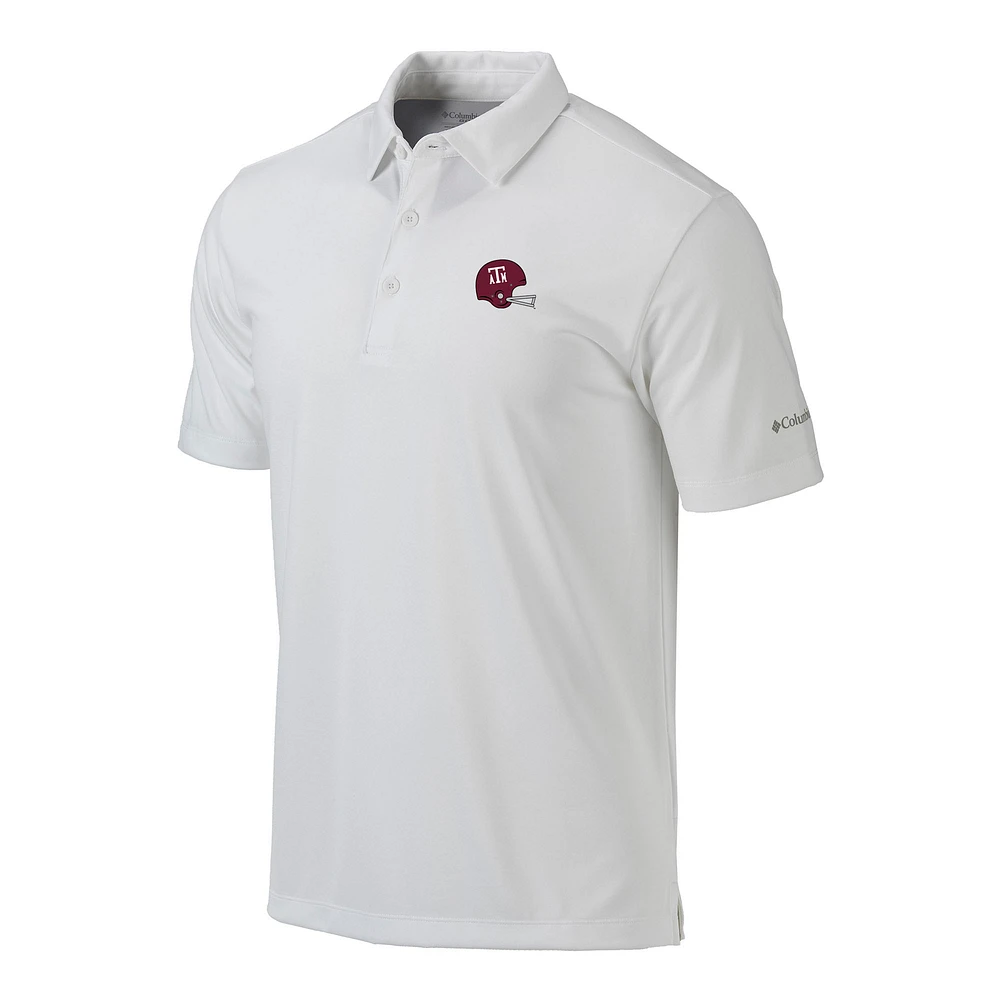 Men's Columbia White Texas A&M Aggies Vault Omni-Wick Drive Polo