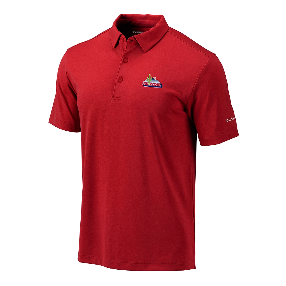 Men's Columbia Red Arizona Wildcats Vault Omni-Wick Drive Polo