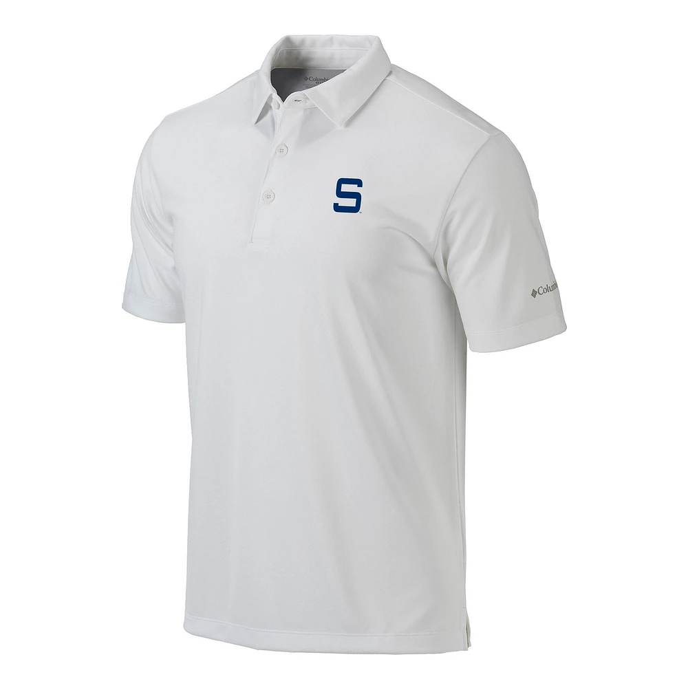 Men's Columbia White Penn State Nittany Lions Vault Omni-Wick Drive Polo