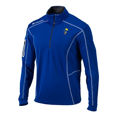 Men's Columbia Royal Kansas Jayhawks Vault Omni-Wick Shotgun Quarter-Zip Pullover