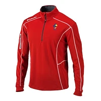 Men's Columbia Kansas Jayhawks Vault Omni-Wick Shotgun Quarter-Zip Pullover