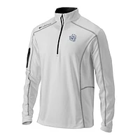 Men's Columbia White Michigan Wolverines Vault Omni-Wick Shotgun Quarter-Zip Pullover