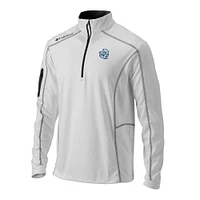 Men's Columbia White Michigan Wolverines Vault Omni-Wick Shotgun Quarter-Zip Pullover