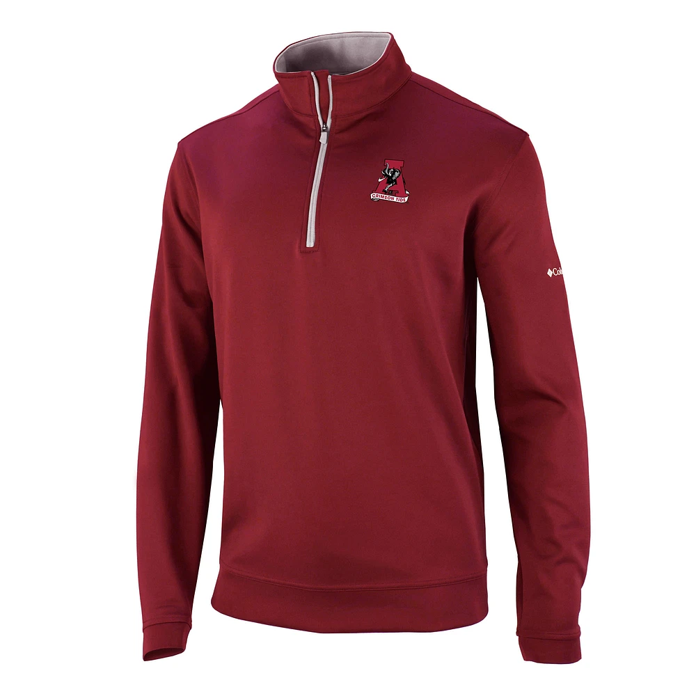 Men's Columbia Crimson Alabama Tide Vault Logo Wickhams Hills Quarter-Zip Pullover