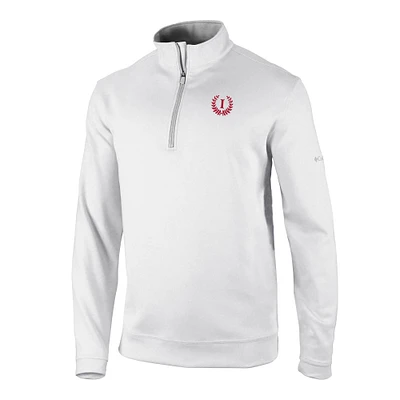 Men's Columbia White Indiana Hoosiers Vault Logo Wickhams Hills Quarter-Zip Pullover