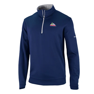 Men's Columbia Navy Arizona Wildcats Vault Logo Wickhams Hills Quarter-Zip Pullover