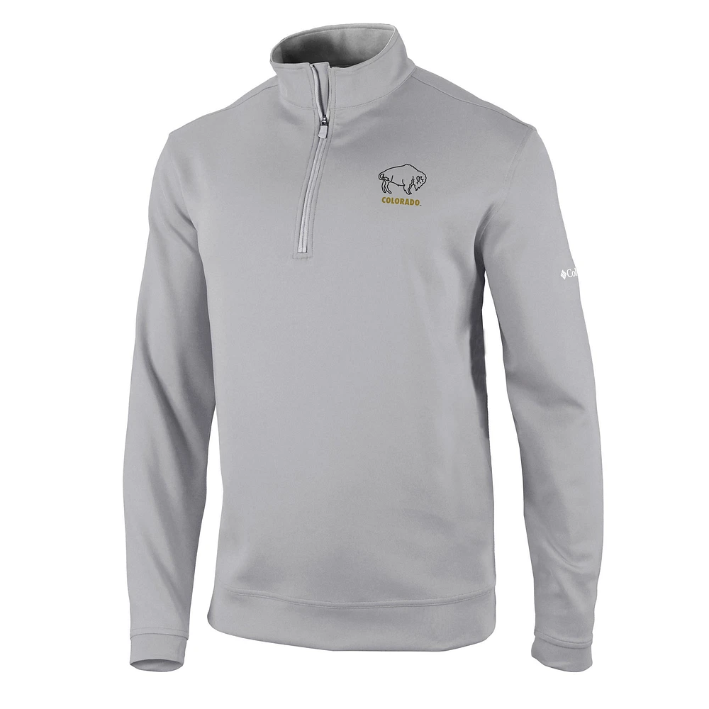 Men's Columbia Gray Colorado Buffaloes Vault Logo Wickhams Hills Quarter-Zip Pullover