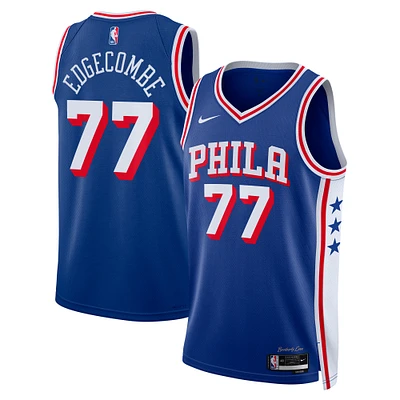 Unisex Nike V. J. Edgecombe Royal Philadelphia 76ers 2025 NBA Draft First Round Pick Swingman Jersey - Icon Edition
