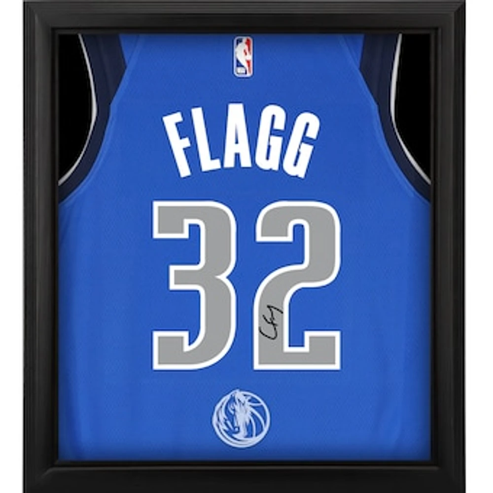 Cooper Flagg Dallas Mavericks Autographed Framed Blue Icon Swingman Jersey Shadowbox