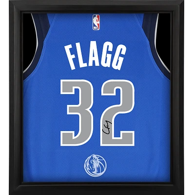 Cooper Flagg Dallas Mavericks Autographed Framed Blue Icon Swingman Jersey Shadowbox