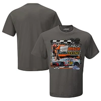 Men's Checkered Flag Sports Charcoal Chase Briscoe 2025 The Great American Getaway 400 Race Win T-Shirt