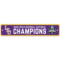 WinCraft LSU Tigers 2025 NCAA Baseball Men's College World Series Champions 3.75" x 19" Street Sign