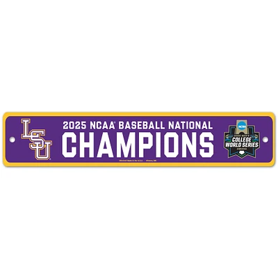 WinCraft LSU Tigers 2025 NCAA Baseball Men's College World Series Champions 3.75" x 19" Street Sign