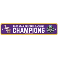 WinCraft LSU Tigers 2025 NCAA Baseball Men's College World Series Champions 3.75" x 19" Street Sign