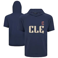 Men's Levelwear  Navy Cleveland Guardians City Connect Phase Core Logo Pullover Hoodie T-Shirt