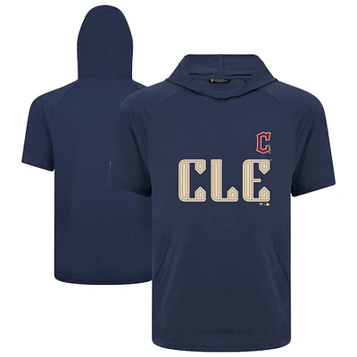 Men's Levelwear  Navy Cleveland Guardians City Connect Phase Core Logo Pullover Hoodie T-Shirt