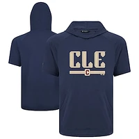 Men's Levelwear  Navy Cleveland Guardians City Connect Phase Back Plash Hoodie T-Shirt