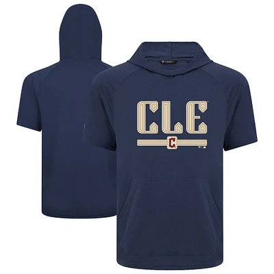 Men's Levelwear  Navy Cleveland Guardians City Connect Phase Back Plash Hoodie T-Shirt