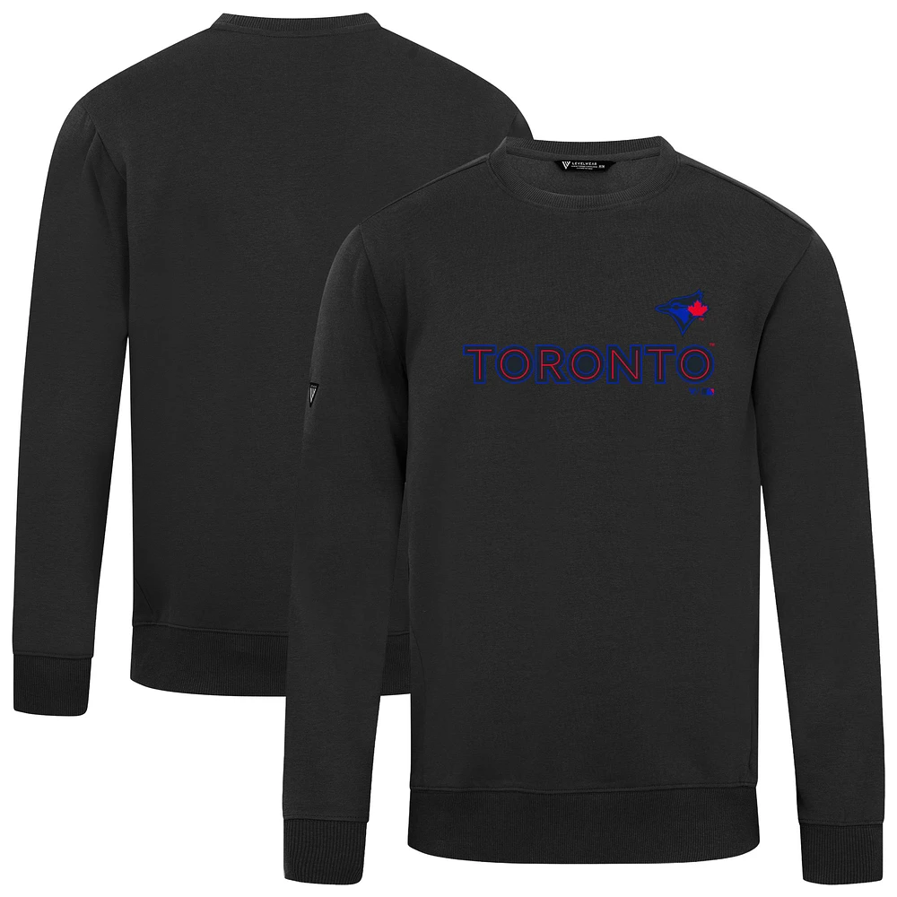 Men's Levelwear Black Toronto Blue Jays City Connect Zane Core Logo Sweatshirt