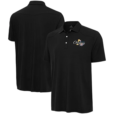 Men's Antigua  Black Oklahoma City Thunder 2025 NBA Finals Champions Western Polo