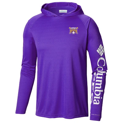 Men's Columbia Purple LSU Tigers 2025 NCAA Baseball College World Series Champions Terminal Tackle Omni-Shade Pullover Hoodie