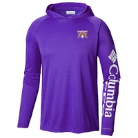 Men's Columbia Purple LSU Tigers 2025 NCAA Baseball College World Series Champions Terminal Tackle Omni-Shade Pullover Hoodie