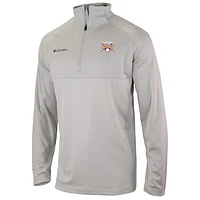 Men's Columbia Navy LSU Tigers 2025 NCAA Baseball College World Series Champions Omni-Wick Raglan Rockin' It Quarter-Zip Pullover