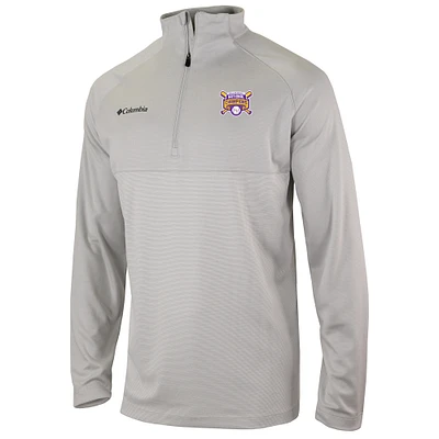 Men's Columbia Navy LSU Tigers 2025 NCAA Baseball College World Series Champions Omni-Wick Raglan Rockin' It Quarter-Zip Pullover
