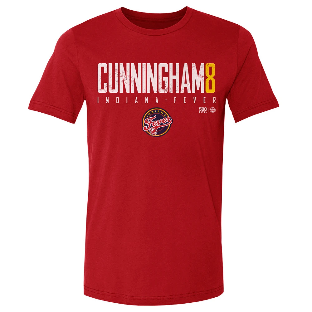 Men's 500 Level Sophie Cunningham Red Indiana Fever Name & Number Elite T-Shirt
