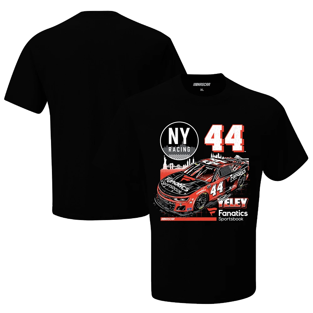Men's Checkered Flag Sports Black J.J. Yeley Fanatics Sportsbook Car T-Shirt