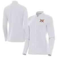 Women's Antigua White LSU Tigers 2025 NCAA Baseball Men's College World Series National Champions Continual Quarter-Zip Jacket